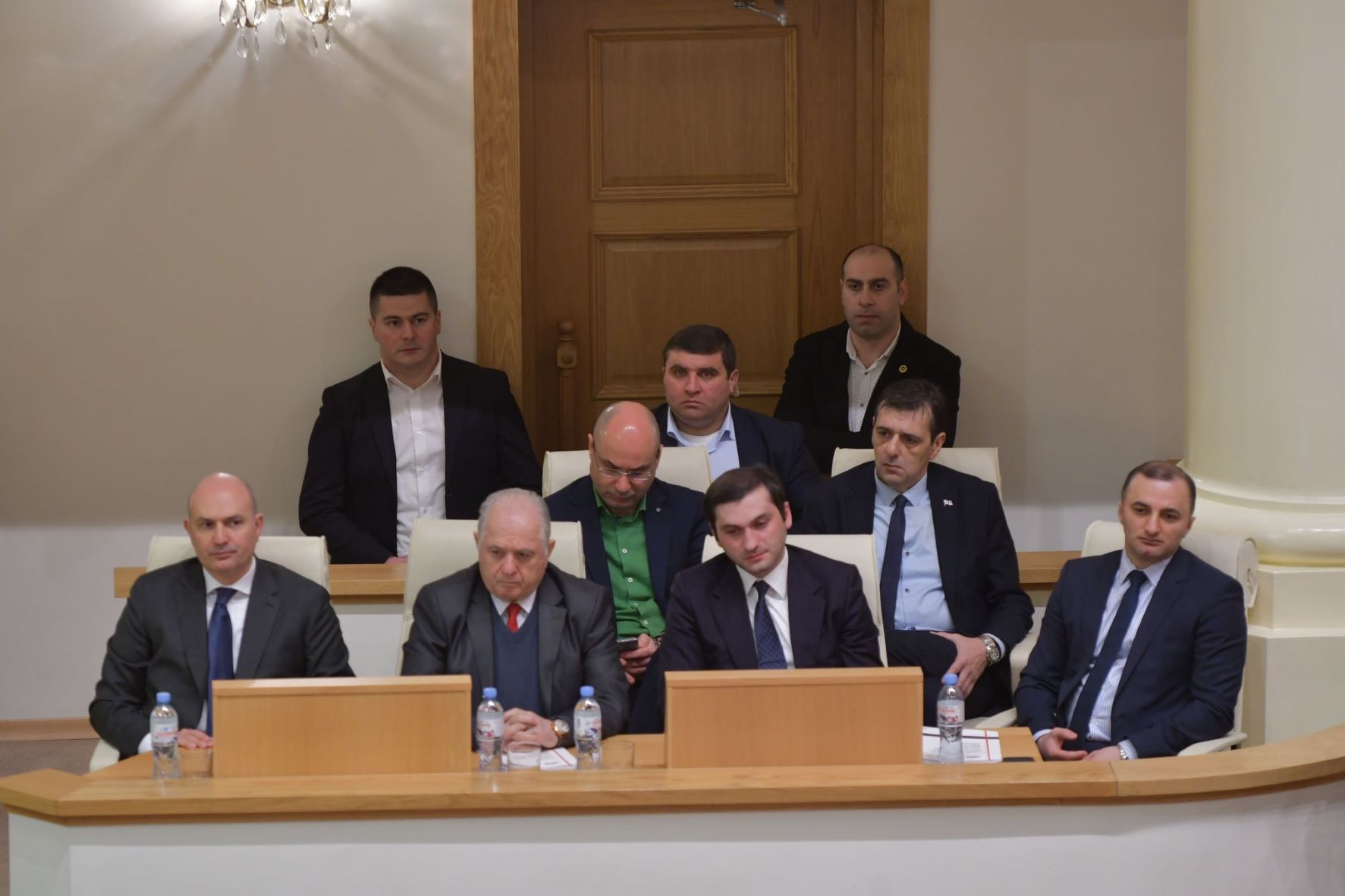 დავით გაბაიძე პარლამენტის თავმჯდომარის ყოველწლიურ ანგარიშს დაესწრო