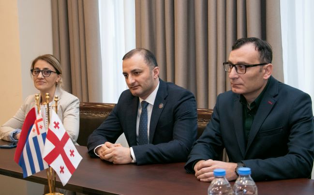 დავით გაბაიძემ საქართველოში სომხეთის რესპუბლიკის საგანგებო და სრულუფლებიან ელჩს აშოტ სმბატიანს უმასპინძლა