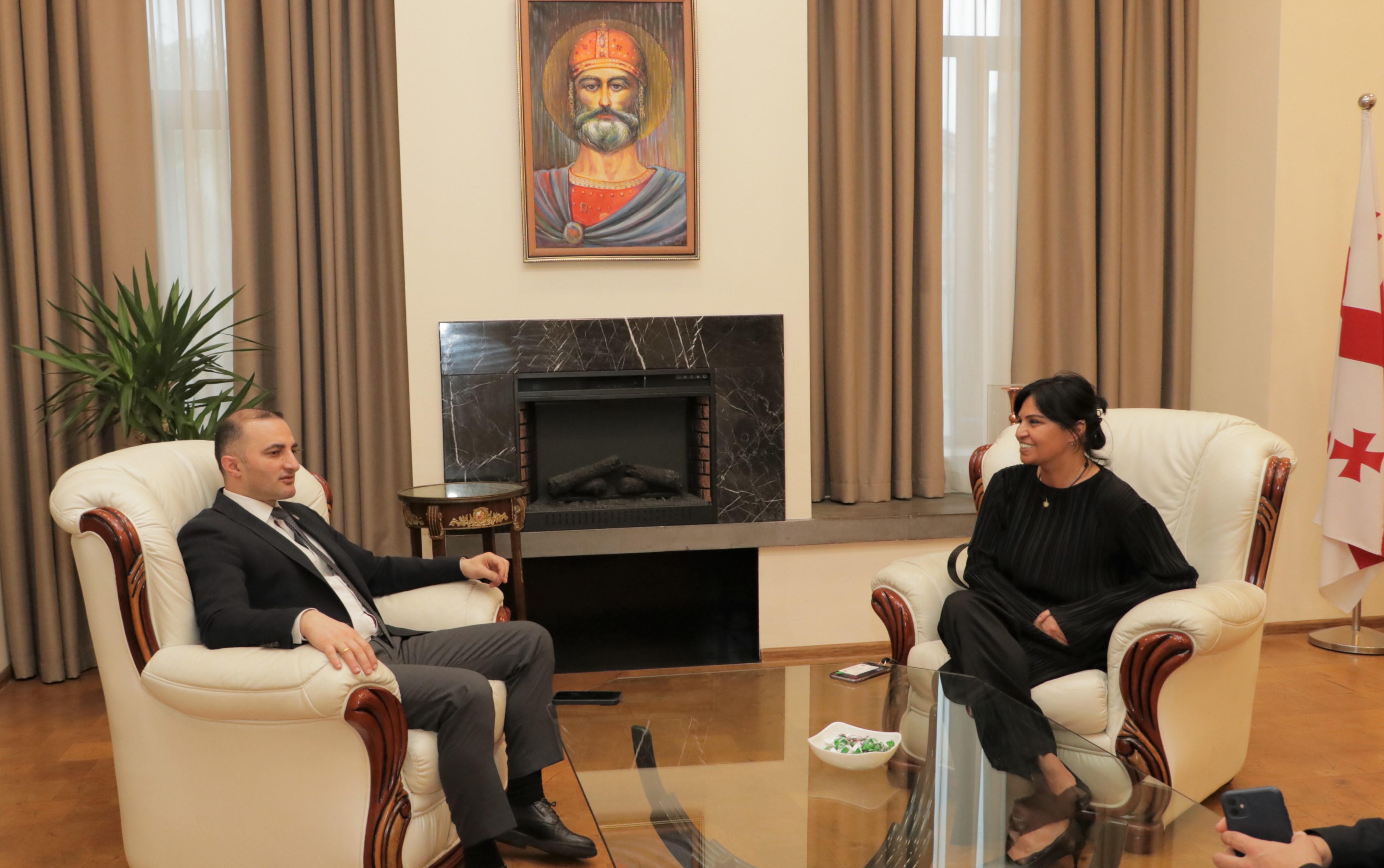 დავით გაბაიძე  სასწავლო უნივერსიტეტის - ,,ალტერბრიჯის” დამფუძნებელსა და რექტორს, ნათია გოცაძეს შეხვდა