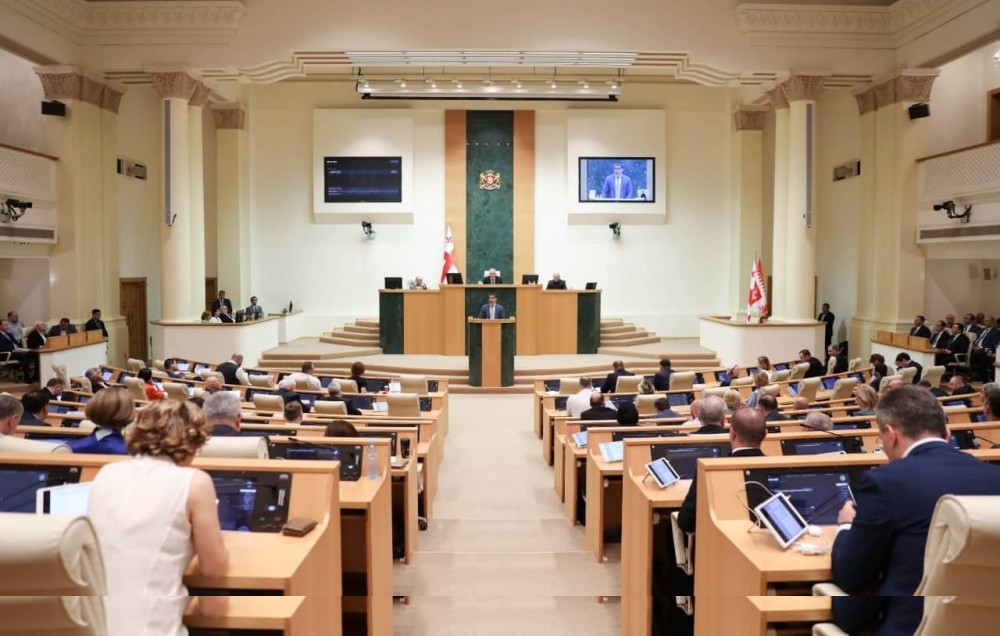 დავით გაბაიძე ზურაბ ჭურკვეიძე საქართველოს პარლამენტში შალვა პაპუაშვილის ანგარიშის წარდგენას დაესწრნენ