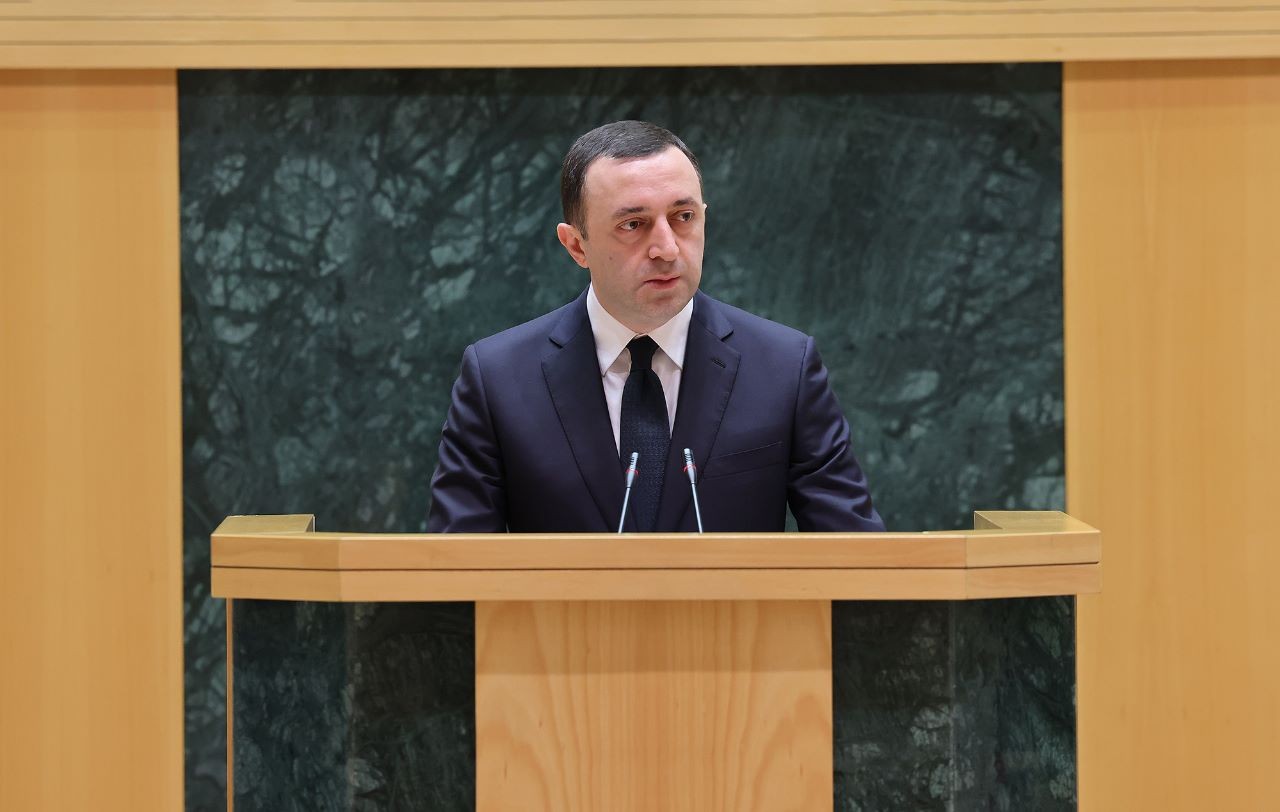 დავით გაბაიძე - საქართველოს პარლამენტში პრემიერ-მინისტრის - ირაკლი ღარიბაშვილის ყოველწლიური ანგარიშის მოსმენას დაესწრო