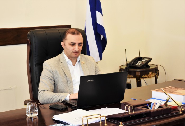 ონლაინ-შეხვედრა დემოკრატიის სკოლის მონაწილეებთან 