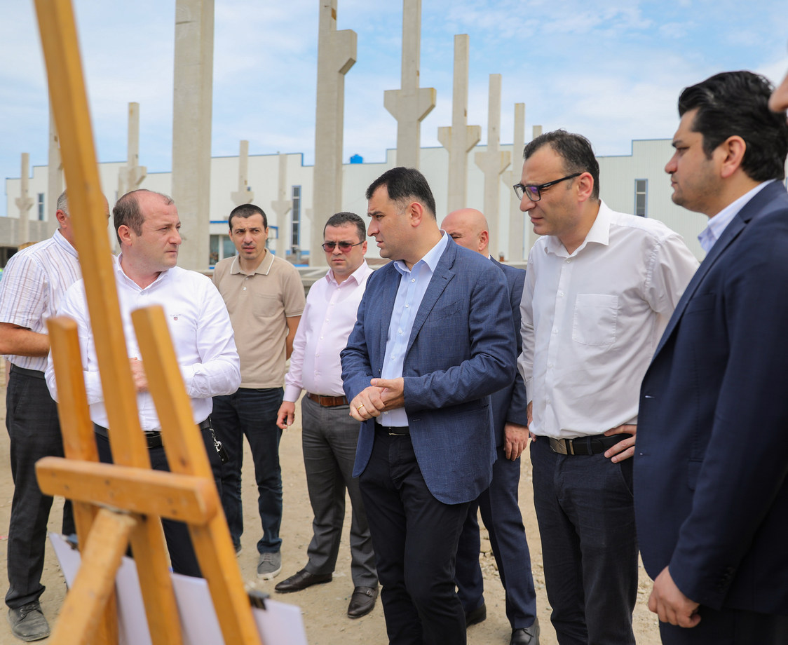 ტიტე აროშიძე წყალარინების მაგისტრალური ქსელისა და სატუმბი სადგურების სამშენებლო სამუშაოებს გაეცნო