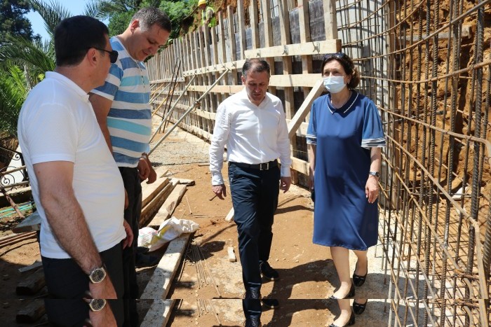 ფატი ხალვაშმა სოფელ საჩინოში ფერდსამაგრი სამუშაოები მოინახულა