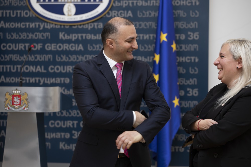 დავით გაბაიძე, საქართველოს საკონსტიტუციო სასამართლოში, ფიცის დადების ცერემონიას დაესწრო