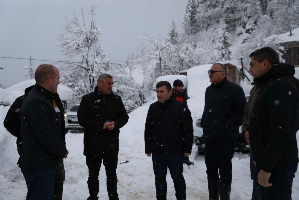 ვახტანგ ბერიძე, ხულოში, დიდთოვლობით გამოწვეული პრობლემების სალიკვიდაციო სამუშაოებს გაეცნო