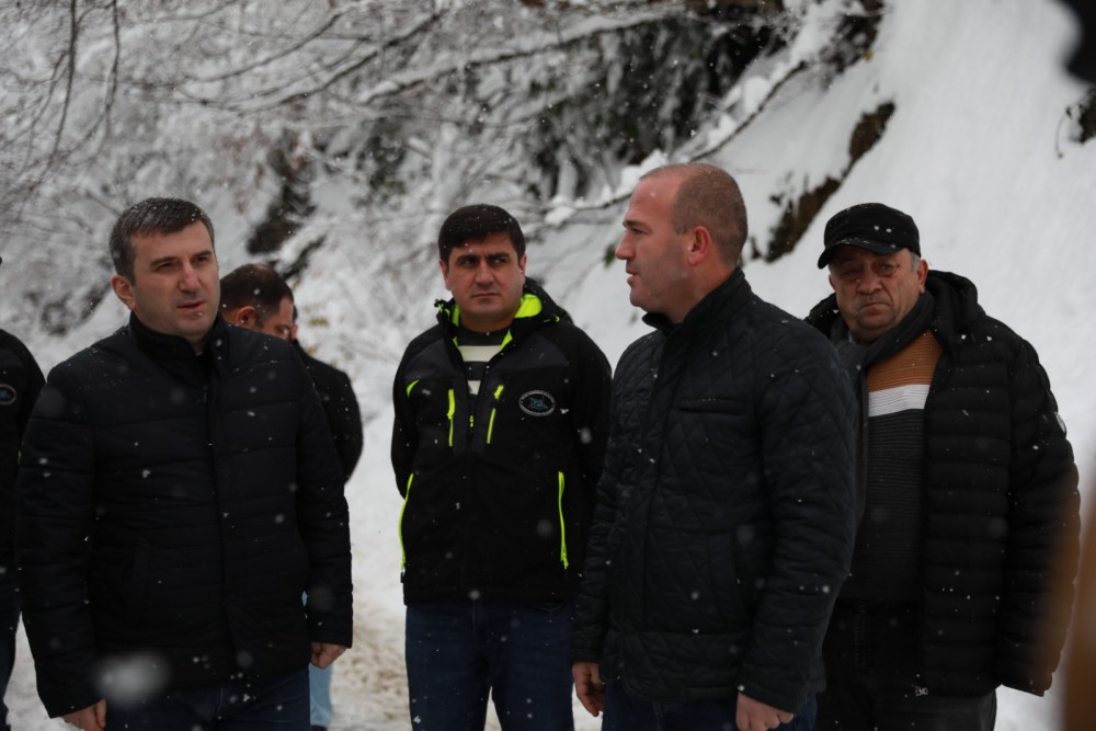 ვახტანგ ბერიძე, ხულოში, დიდთოვლობით გამოწვეული პრობლემების სალიკვიდაციო სამუშაოებს გაეცნო