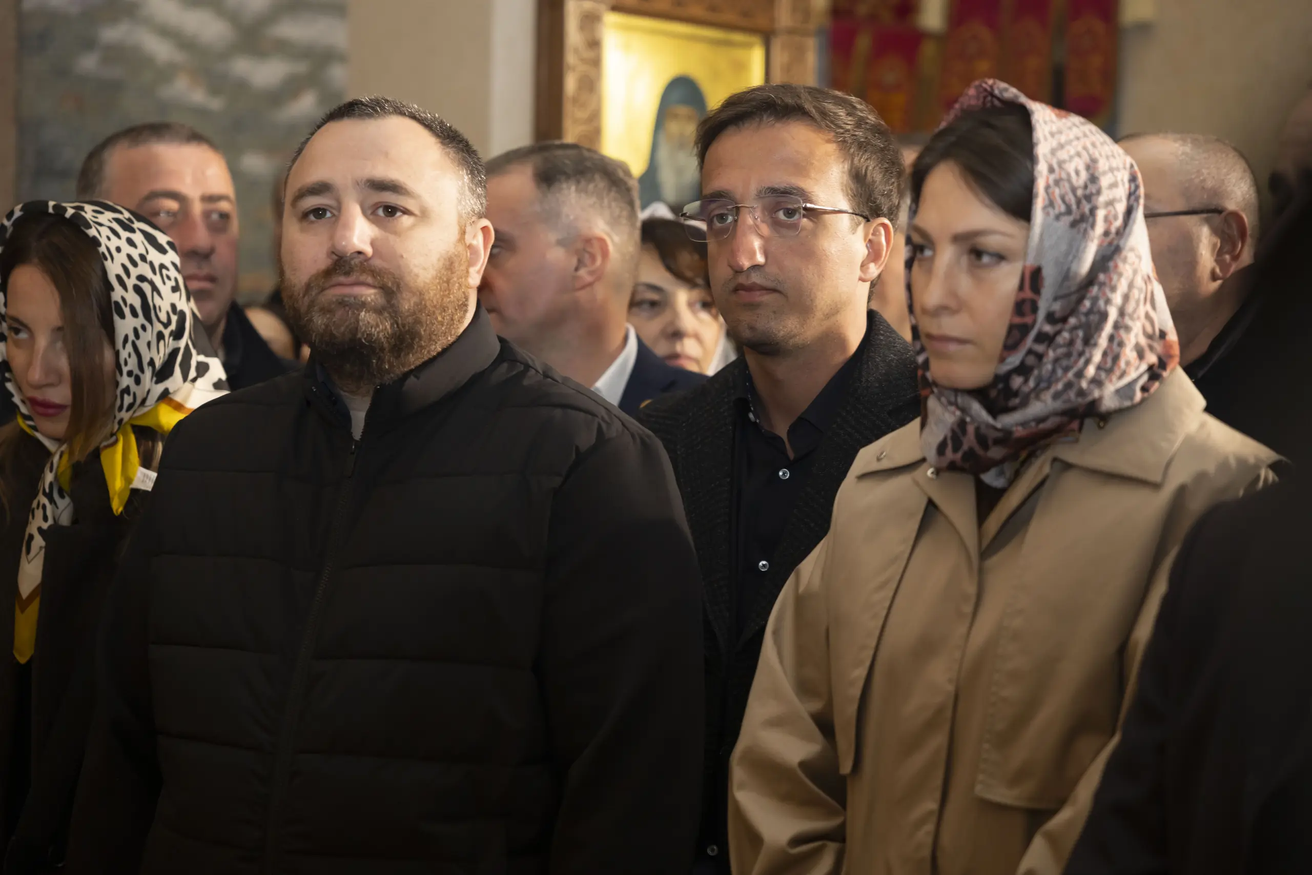 აჭარის უმაღლესი საბჭოსა და მთავრობის თავმჯდომარეები - ცოტნე ანანიძე და სულხან თამაზაშვილი სააღდგომო ლიტურგიას დაესწრნენ