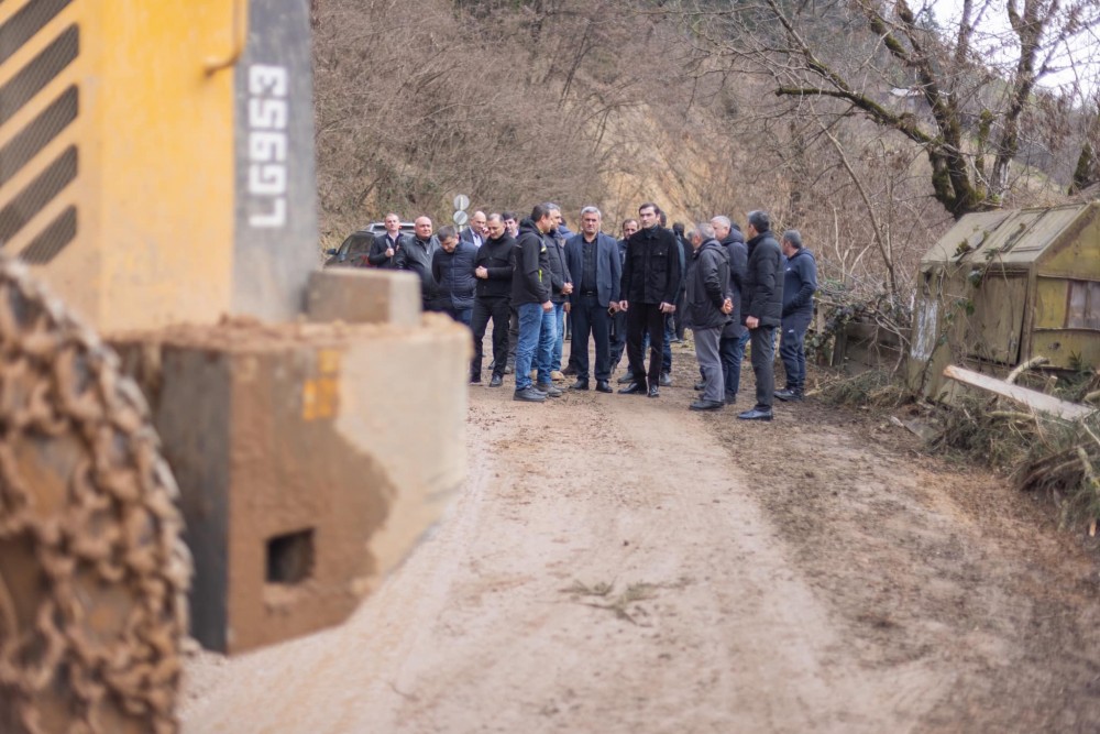 დავით გაბაიძე და თორნიკე რიჟვაძე, ხელისუფლების წარმომადგენლებთან ერთად, მაღალმთიან აჭარაში მეწყრის შედეგად დაზიანებული ინფრასტრუქტურის აღდგენით სამუშაოებს გაეცნენ