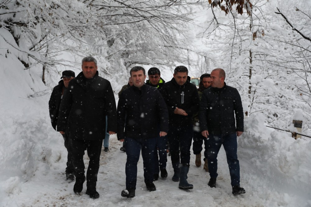 ვახტანგ ბერიძე, ხულოში, დიდთოვლობით გამოწვეული პრობლემების სალიკვიდაციო სამუშაოებს გაეცნო